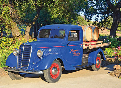 1937 Ford flatbed pickup truck, Robinson Family Vineyards.