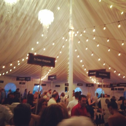 Inside the tent at VinOlivo (Photo Credit: Gary Saperstein, Instagram)