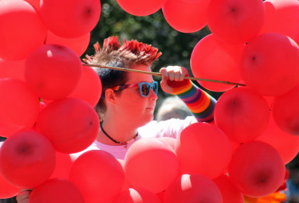 Celebrating PRIDE at the parade (Sarah Stierch, CC BY 4.0)