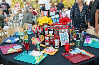 The award winning Andy Warhol table from Rotary Club of Sonoma Valley's annual fundraiser