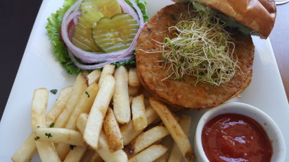 Veggie burger at Sonoma Grille - Sonoma, California