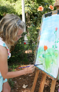 Girl Painting at Sonoma Plein Air