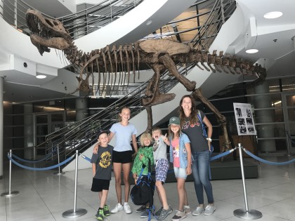 Sonoma's Halloran family on a visit this summer to Berkeley's Museum of Vertebrate Zoology. From left are Harvey, Audrey, friend Ryan Crawford, Fred, Drew, and mom Belinda Halloran.  