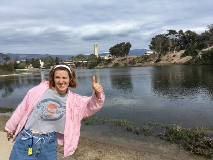 Freshman Hannah Ford-Monroe misses Sonoma but loves college life at UC Santa Barbara. “I look out at the water and think, wow, I actually live here.”  