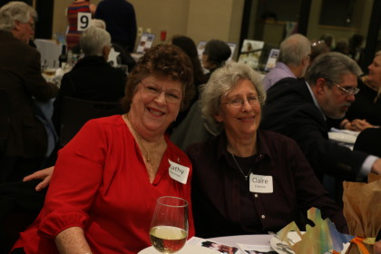 Kathy Eastman and Claire Etienne enjoy the  party.