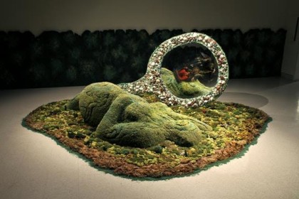 Amalia Mesa-Bains’ landscape installation, “The Garden of Cihuatlampa.” 