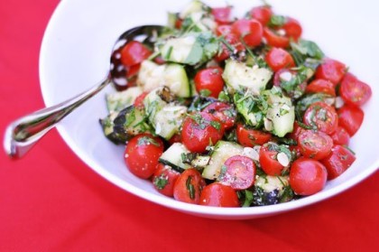 Zucchini and tomato salad (the kitchn)