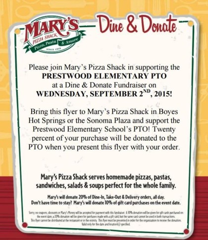 Click on the image and print this out at eat at Mary's