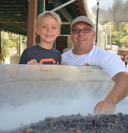 Dane Cellars winemaker and owner Bart Hansen and his son, Dane. 