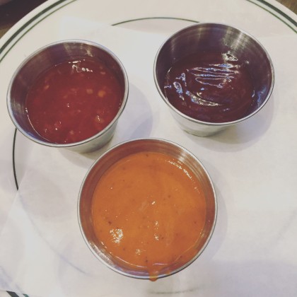 Mary's has amazing house-made salad dressings and wing sauce. 