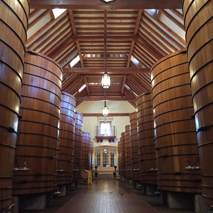 The barrel room at Jordan Winery (Photo: Sarah Stierch)