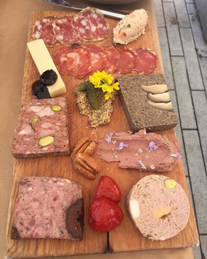 The charcuterie plate at SHED, vegan pate included (Photo: Sarah Stierch)