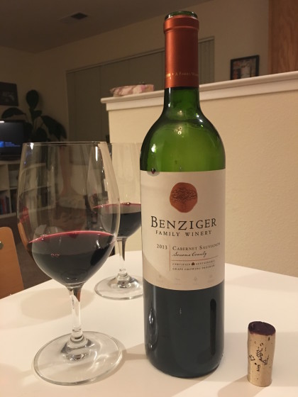 Benziger Family Winery 2013 Sonoma County Cabernet Sauvignon