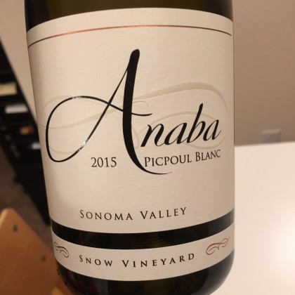 Anaba Wines 2015 Picpoul Blanc is available at the winery and at the girl & the fig