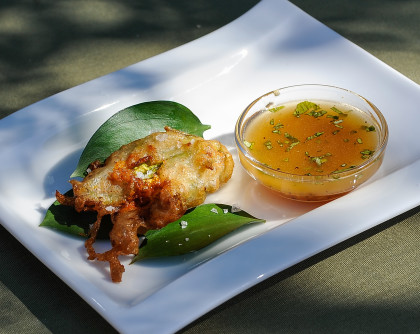 Last year's winner of the Glorious Bites challenge was Donna W.'s fried lobster and goat cheese stuffed zucchini blossoms with sweet Thai chili dipping sauce (Photo: Gloria Ferrer Caves & Vineyards)