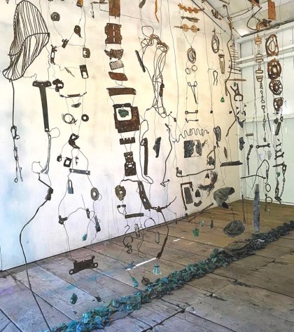 Luba Zygarewicz’s installation is part of a group show at the Sonoma Community Center, which, along with a companion exhibition at the Sonoma Valley Museum of Art, is a post-fire survey of creative inspiration and resilience.