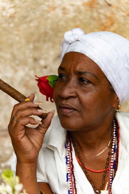 Cuban Woman with Cigar