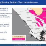 High wind warning for late Wednesday night, Thursday