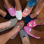 Polka dots, stripes and global awareness make up the fashion of TOMS.